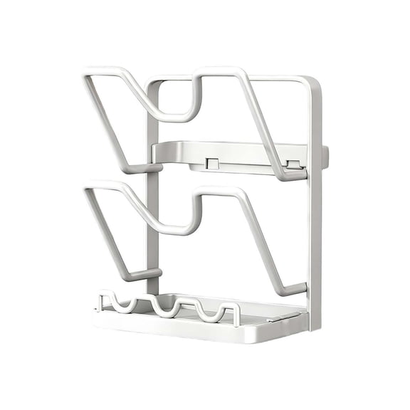 Multifunctional Kitchen Organizer - Pot Cover Rack, Spatula & Cutting Board Storage with Drainage, Counter Space Saver