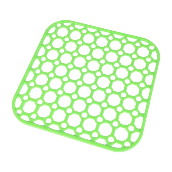 Multifunctional Kitchen Sink Drain Board with Insulated Mat for Washing and Drying Vegetables - Green