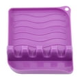 thumbnail image 1 of Multifunctional Kitchen Spoon Rest with Drainage and Pot Lid Holder,Space-Saving Organization Rack for Utensils(Purple), 1 of 3
