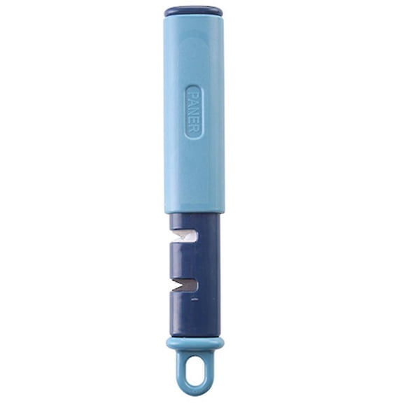 Kitchen Efficiency Master, Knife Sharpener With Dual Swiveling Blades, Ergonomic Design For Comfortable Grip, Durable Knife Sharpener For Quick And Precise Sharpening (Blue)