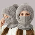 thumbnail image 1 of Multifunctional Knitted Thermal Hat for Women Winter Outdoor Cycling Windproof Hat with Neck Warmer One Piece Beanies Hats, 1 of 3