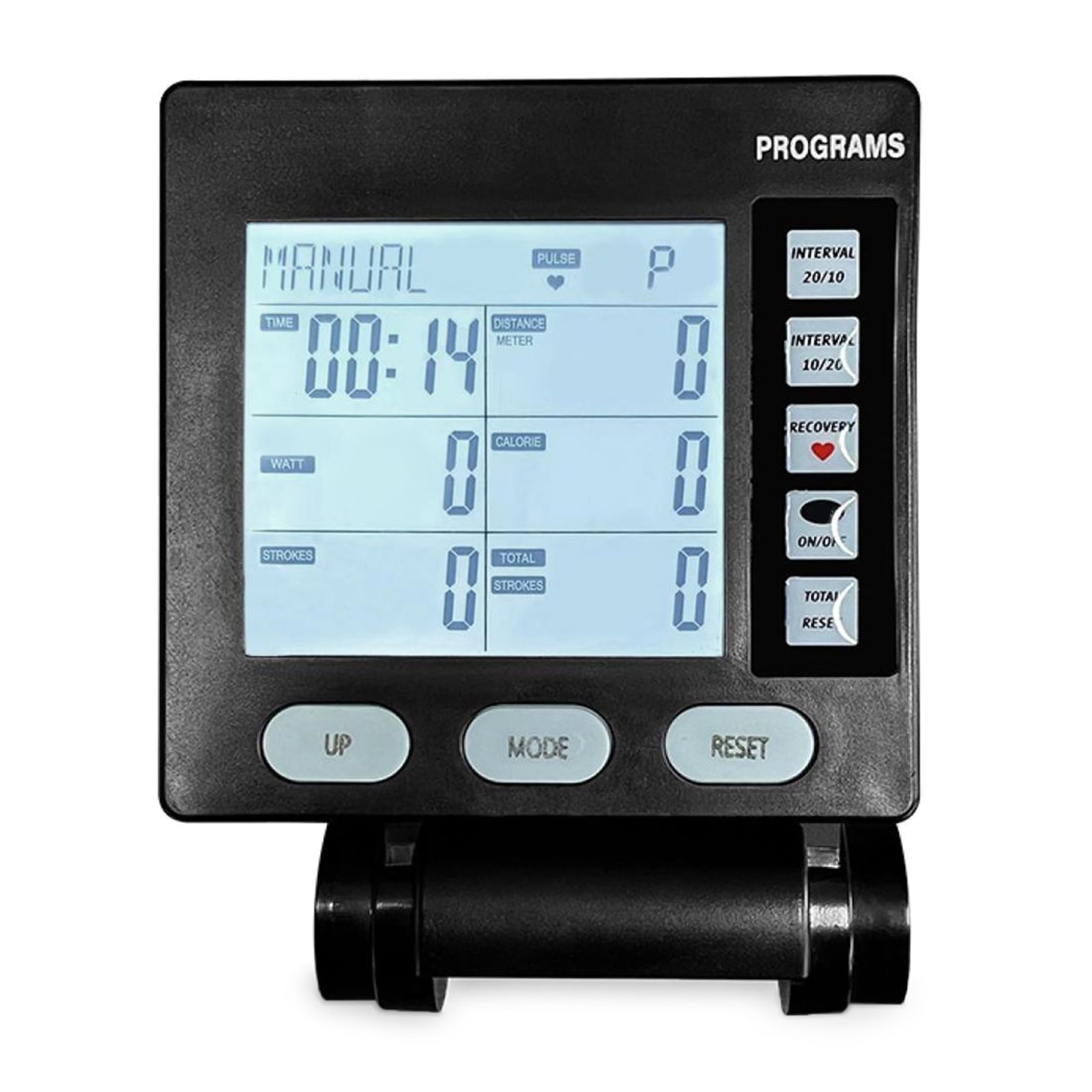 Multifunctional LCD Digital Rowing Machine Counter Fitness Speedometer with Heart Rate and Mileage Tracking for Distance