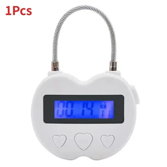 Multifunctional LCD Display Time Lock, Waterproof USB Rechargeable Temporary Timer Padlock, Smart Time Lock for Travel and More