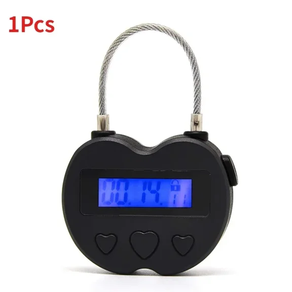 Multifunctional LCD Display Time Lock, Waterproof USB Rechargeable Temporary Timer Padlock, Smart Time Lock for Travel and More