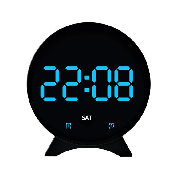 Multifunctional LED Alarm Clock with Temperature Display, Date and Day Indicator, Adjustable Brightness Settings, User Interface for Bedroom and Office Use (G)