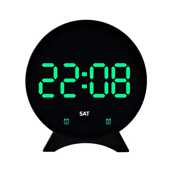 Multifunctional LED Alarm Clock with Temperature Display, Date and Day Indicator, Adjustable Brightness Settings, User Interface for Bedroom and Office Use (H)