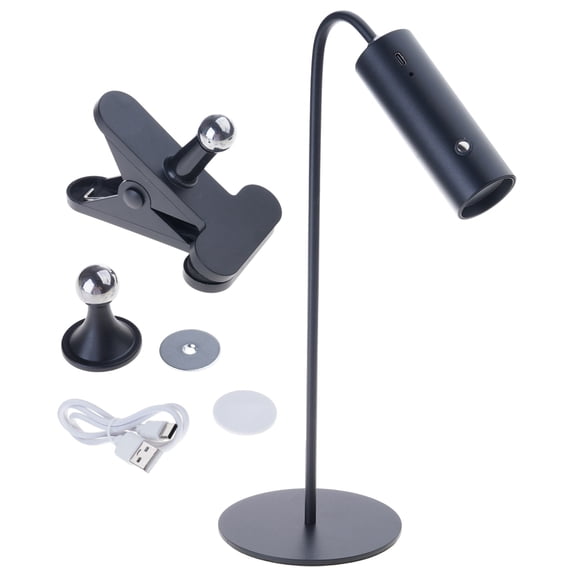 Multifunctional LED Desk Lamp Base Touch Switching Dimmable Plastic Texture for Bedroom Living Room and Study