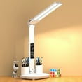 thumbnail image 1 of Multifunctional LED Desk Lamp With Eye Protection Technology, Plug-In Reading Lamp,Foldable,USB Powered,Dimmable Reading Lamp And Pen Holder,White, 1 of 5