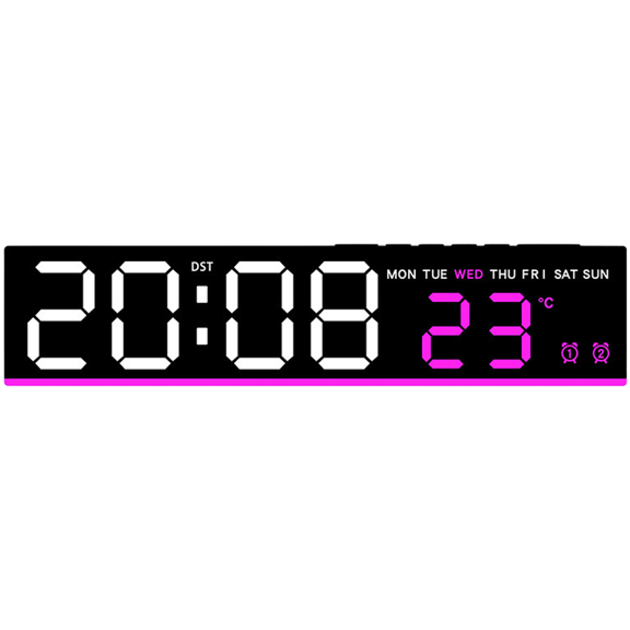 Multifunctional LED Digital Alarm Clock with Temperature Display Calendar Moon