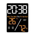 thumbnail image 1 of Multifunctional LED Digital Clock with 5-in-1 Display (Date/Week/Temperature/Humidity/Daylight Saving), Adjustable Brightness & Dual Alarms for Bedroom Office Living Room Wall Desktop, 1 of 6
