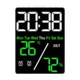 thumbnail image 1 of Multifunctional LED Digital Clock with 5-in-1 Display (Date/Week/Temperature/Humidity/Daylight Saving), Adjustable Brightness & Dual Alarms for Bedroom Office Living Room Wall Desktop, 1 of 6