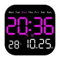 thumbnail image 1 of Multifunctional LED Digital Clock with Temperature & Humidity Display - Silent Electronic Wall Clock for Living Room, Bedroom, or Office Use, 1 of 2