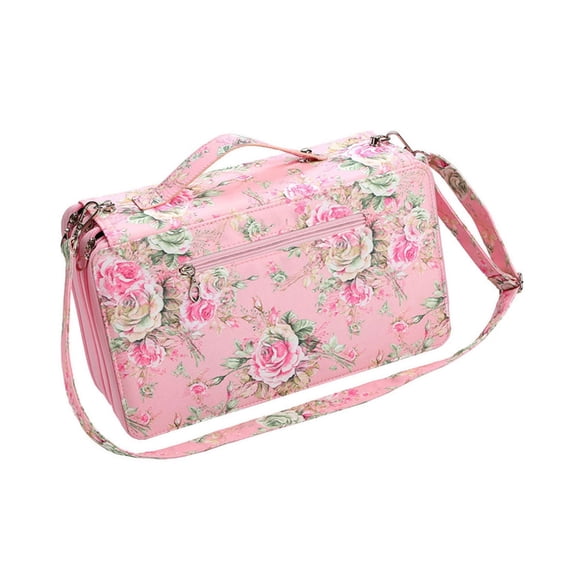 Multifunctional Large Capacity Art Marker Pen Holder Carrying Bag 120 Slot Marker Carrying Case with Shoulder Strap