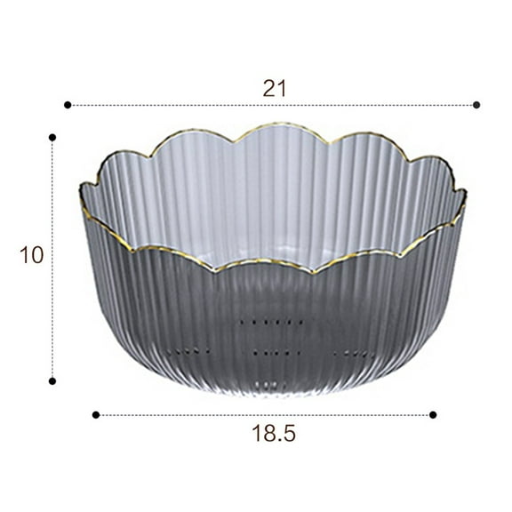 Multifunctional Large Capacity Fruit Basin Transparent Plastic Fruit Bowl