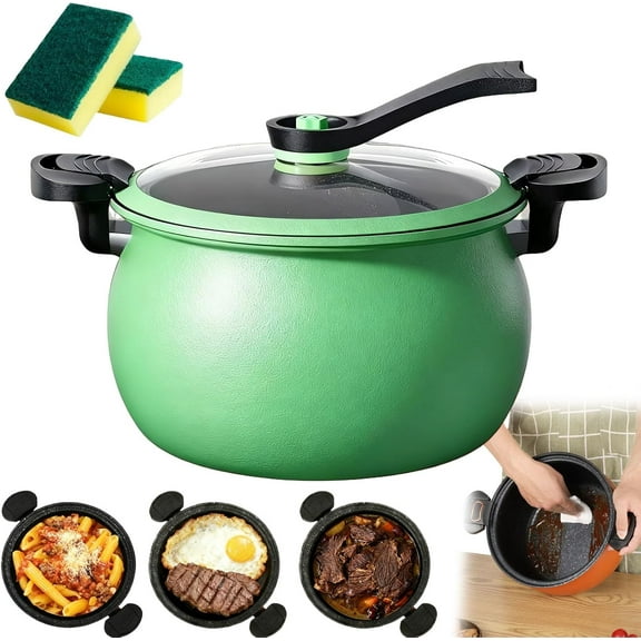 Multifunctional Large Capacity Non-stick Pressure Cooker – 8 Quart Micro-Pressure Cooking Pot, Versatile Electric Pressure Cooker for Slow Cook, Sauté, Steam & Keep Warm