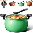 thumbnail image 1 of Multifunctional Large Capacity Non-stick Pressure Cooker,  8QT Family-Size Pot with Visual Glass Lid for Fast and Easy Cooking of Soups, Stews, and Everyday Meals, 1 of 9