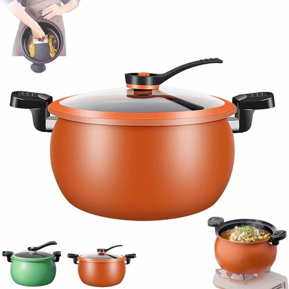 Multifunctional Large Capacity Non-stick Pressure Cooker, Micro Pressure Cooker, Pressure Cookers 8 Qt, With Visual Lid Anti-Scalding Handle for Home Cooking