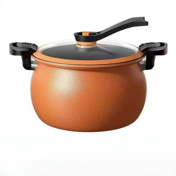 Multifunctional Large Capacity Non-stick Pressure Cooker, Practical Fast Cooking Pot with Glass Cover & Anti-Scalding Handle, 8 Qt Pressure Cooker, Cook Cookware for Mom, Fit Meals, Soups(#A)