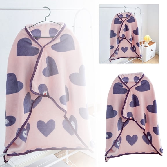 Multifunctional Lazy Blanket Sofa Nap Blanket Winter Lunch Break Air Conditioning Blanket Cover Blanket Shawl Blanket Front Cloak Sweater Wrap Knitted Elegant Shawl Cape