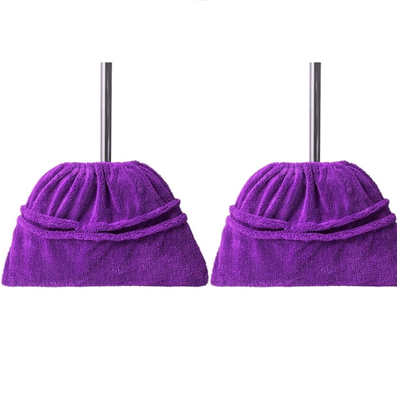 Multifunctional Lazy Broom Cover Cloth,Thickened Super Absorbent Mop Cover,Sweeping Mop Replacement Cloth,Microfiber Mop Cover,Reusable Cleaning Cover,Floor Cleaning Pad,2 Pack Mop Covers