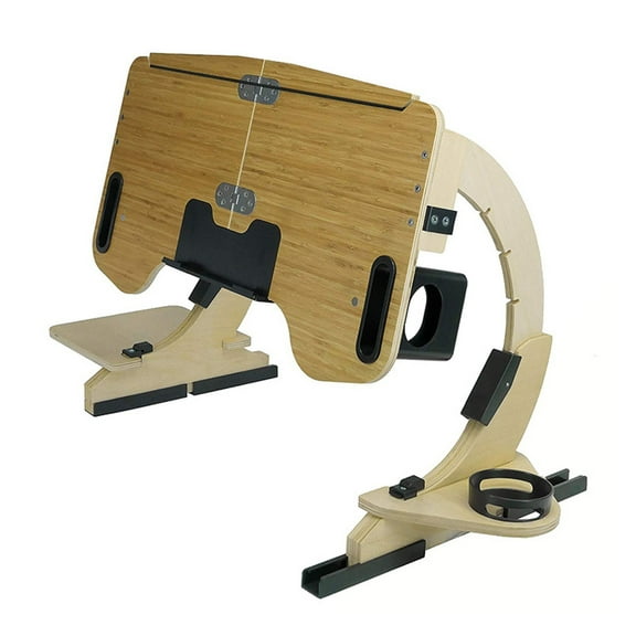Multifunctional Lazy Person Lying Desk Wooden 360°Adjustable Notebook Stand, Desk Computer Stand, Portable Foldable Stand