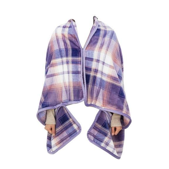 Multifunctional Lazy Sofa Nap Blanket Winter Air Conditioning Shawl Cape Wool Elegant Cloak Cover Solid