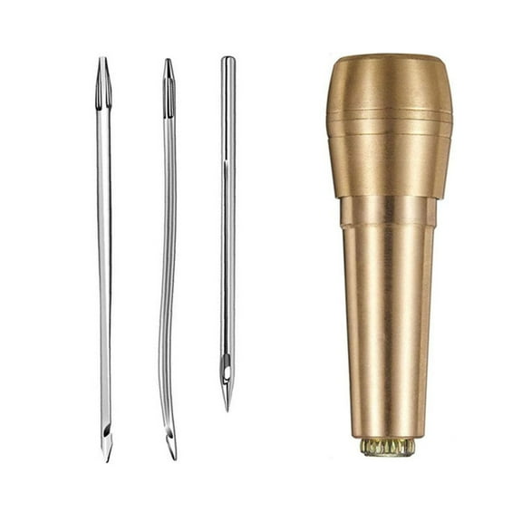 Multifunctional Leather Sewing Awl Tool Leather Sewing Needle Awl with Handle