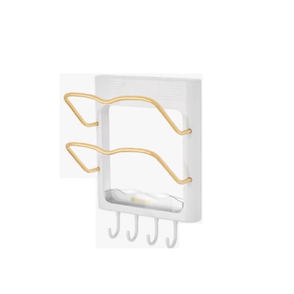 Multifunctional Light Luxury Pot Lid Shelf Wall-mounted Double Cutting Board Draining Rack Spatula Spoon Hook Holder