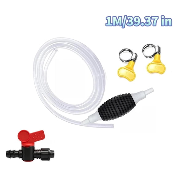 Multifunctional Liquid Siphon Pump, Hand Fuel Transfer Pump, Manual Fluid Extractor, Large Diameter Siphon Pump(With 3.2 ft Hose)