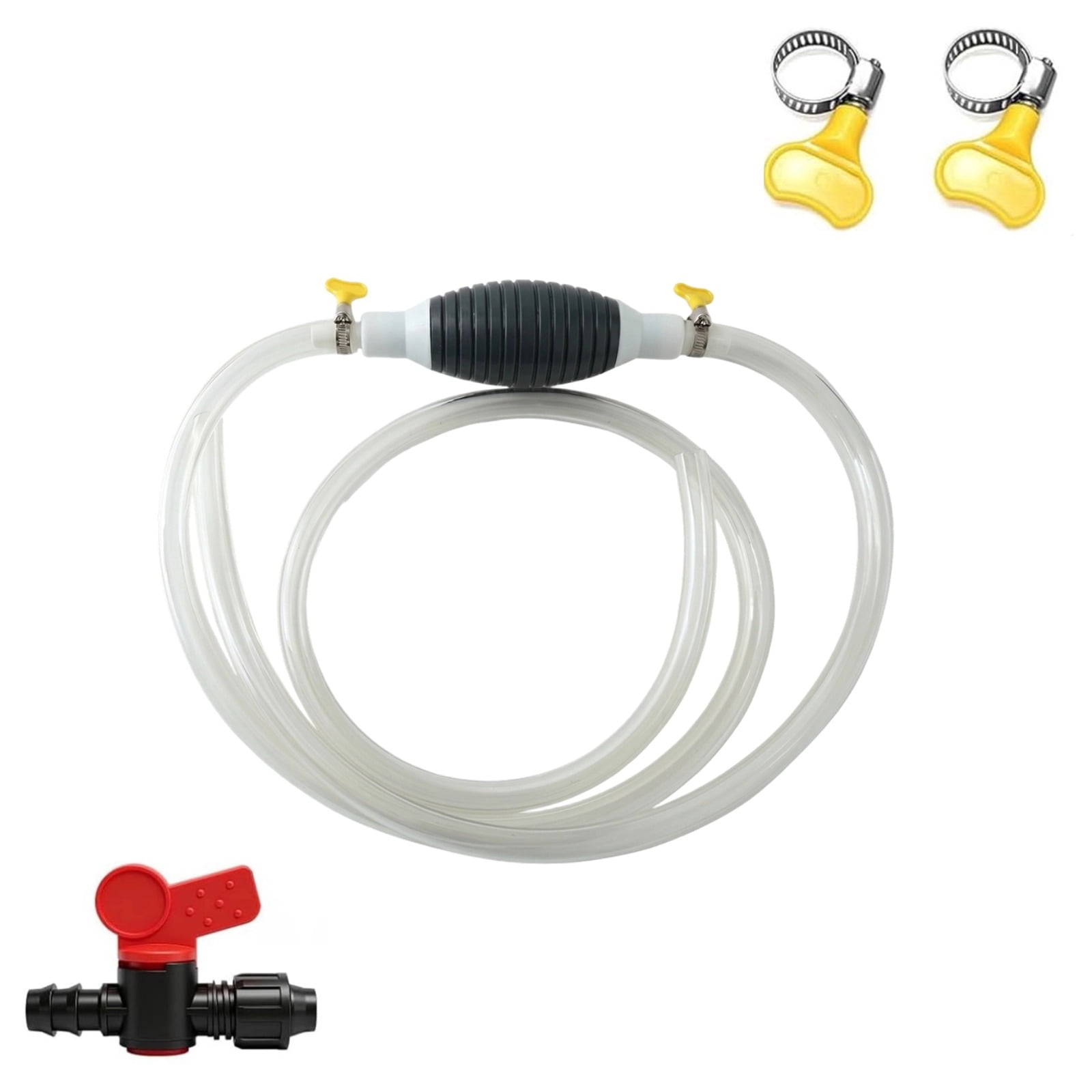 Multifunctional Liquid Siphon Pump, Hand Fuel Transfer Pump, Manual Fluid Extractor, Large Diameter Siphon Pump(With 3.2 ft Hose)