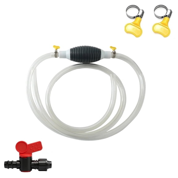 Multifunctional Liquid Siphon Pump, Hand Fuel Transfer Pump, Manual Fluid Extractor, Large Diameter Siphon Pump(With 3.2 ft Hose)