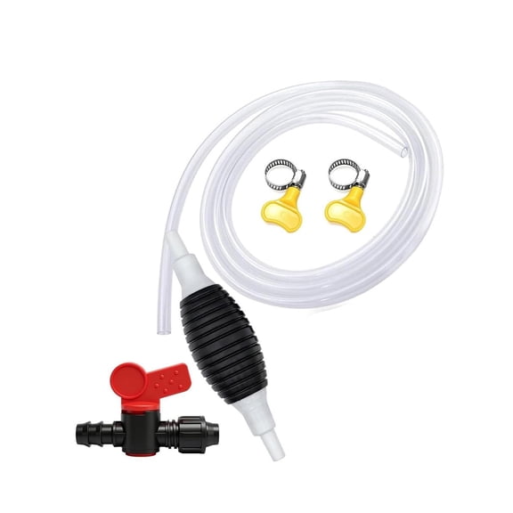 Multifunctional Liquid Siphon Pump – Hand Fuel Transfer Pump – Manual Fluid Extractor for Gasoline Diesel Water Fish Tank (With 3.2ft Hose)