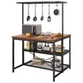 thumbnail image 1 of Multifunctional Luku Kitchen Island with 3-Tier Storage and Power Outlet - Perfect for Home Cooking and Coffee Bar, 1 of 9