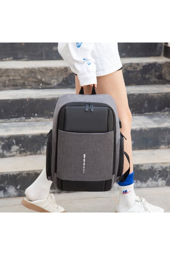 Multifunctional Luminous Computer USB Backpack For Outdoor Travel,16inches