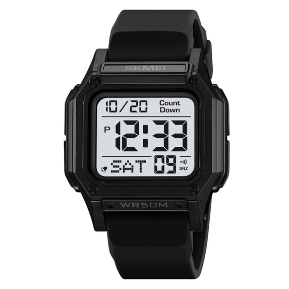 Multifunctional Luminous Student Electronic Watch, waterproof adjustable strap watch, alarm stopwatch practical daily timepiece,,Multicolor D