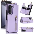 thumbnail image 1 of Multifunctional Lychee Pattern Zipper Card-Inserting Phone Leather Case for Samsung Fold4, 1 of 9