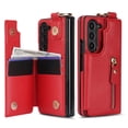 thumbnail image 1 of Multifunctional Lychee Pattern Zipper Card-Inserting Phone Leather Case for Samsung Fold5, 1 of 8
