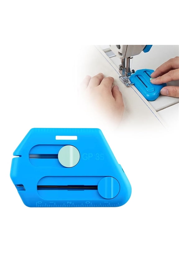 Multifunctional Magnetic Sewing Gauge Plastic Sewing Locator Tool for Fabric Positioning Thread Removal Needle Piercing Guide DIY Craft Accessories,Blue
