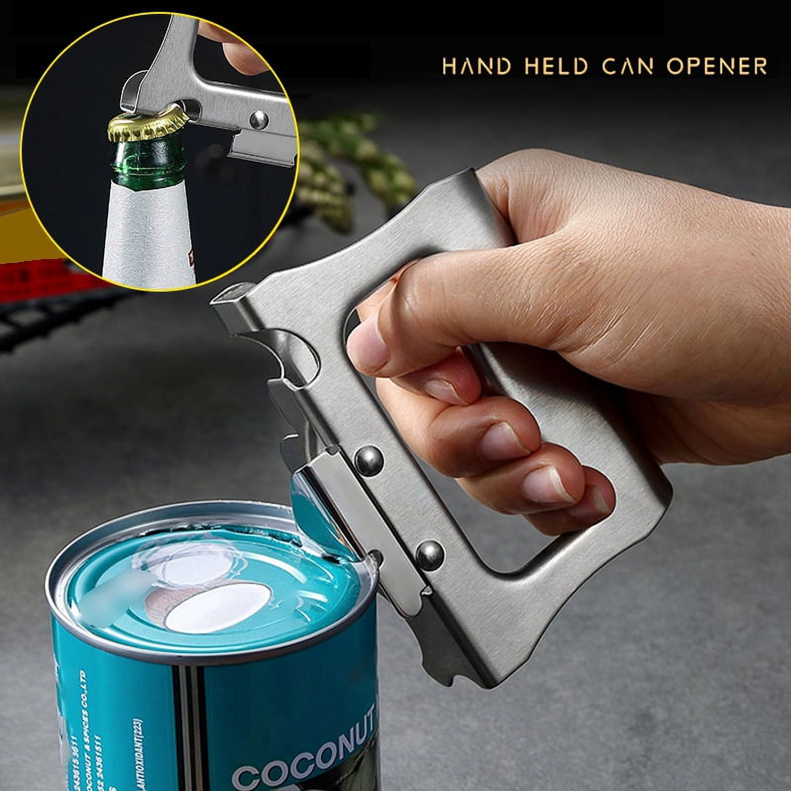 Multifunctional Manual Can Opener Beer Opener Side Cut Stainless Steel
