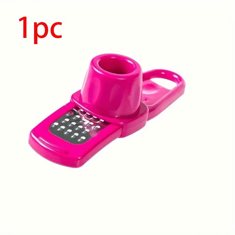 Multifunctional Manual Garlic Press - Durable Plastic Material, Portable Kitchen Tool Ideal for Camping and BBQ Activities