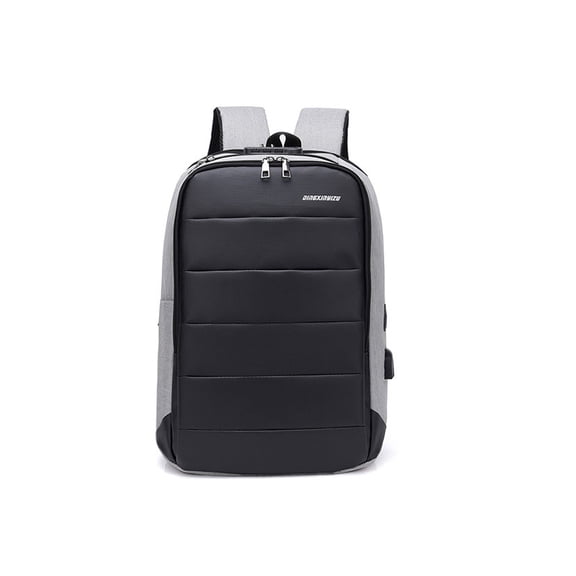 Multifunctional Men's Nylon Business Backpack,Light Grey