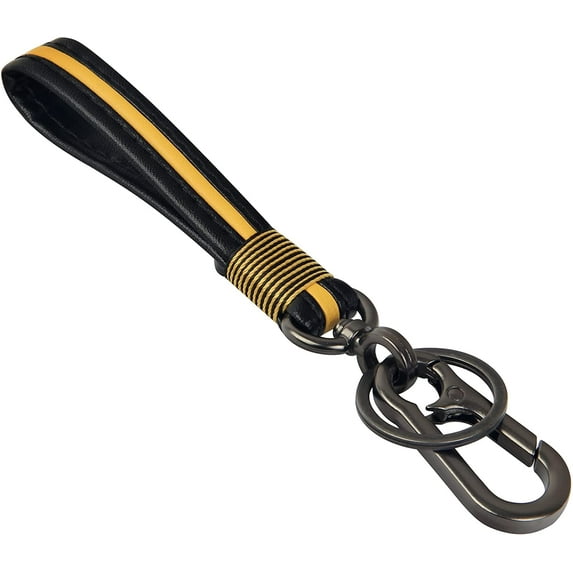 Multifunctional Metal Leather Men Car Keychain Detachable Carabiner Keychron