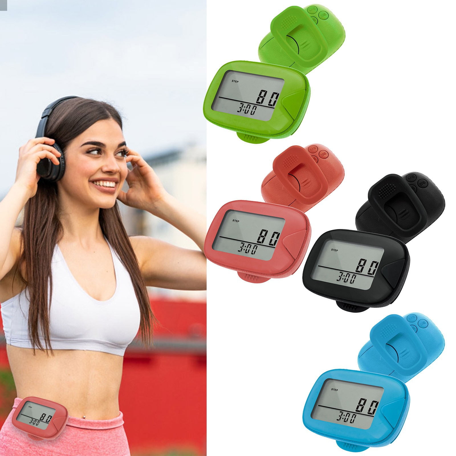 Multifunctional Meter Counting Distance Measurement Waist Clip Walking Running Accuracy Memory