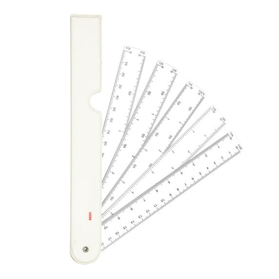 Multifunctional Metric Scale Ruler Folding Engineering Ruler Fan Shaped Scale Ruler for Architecture Quilting and Sewing