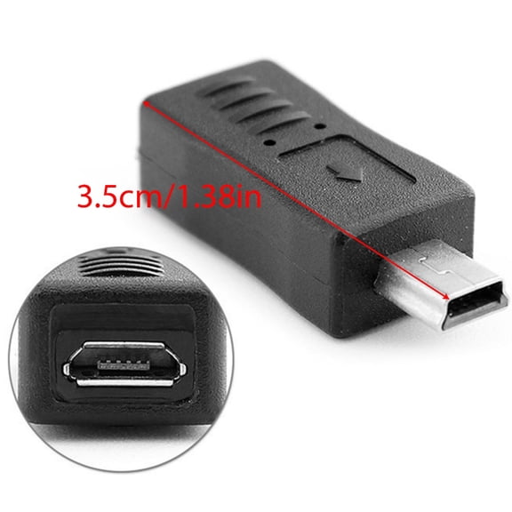 Multifunctional Micro USB Female to Mini USB Male Adapter Charger Adaptor Converter Black