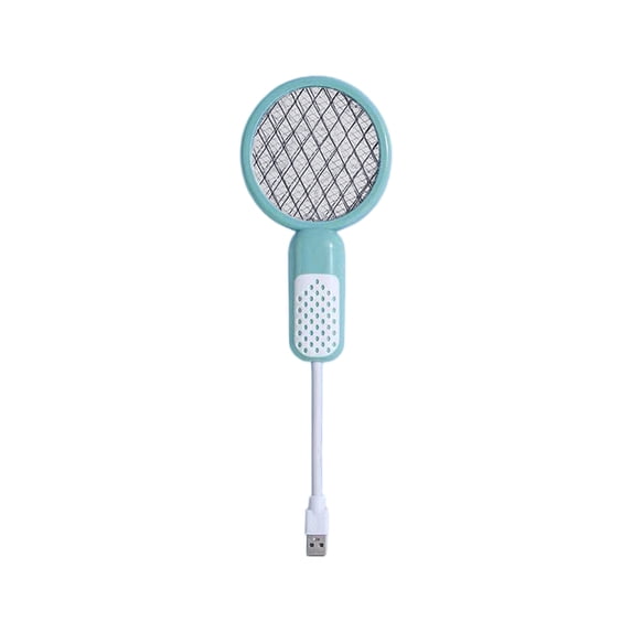 Multifunctional Mini Electric Mosquito Swatter with Integrated Bug Zapper Lamp, Portable Handheld Fly Killer, USB Rechargeable Indoor Insect Trap