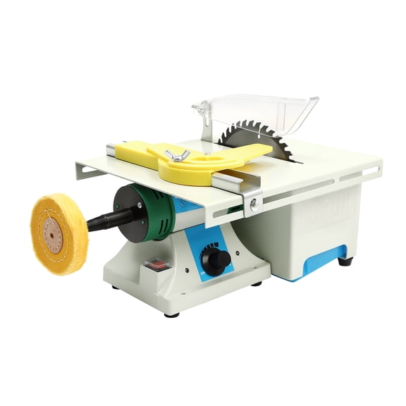 Multifunctional Mini Lapidary Table Saw Rock Polisher Machine, 800-10000 RPM Adjustable Speed Gem Cutting & Polishing Equipment for DIY Jewelry Making