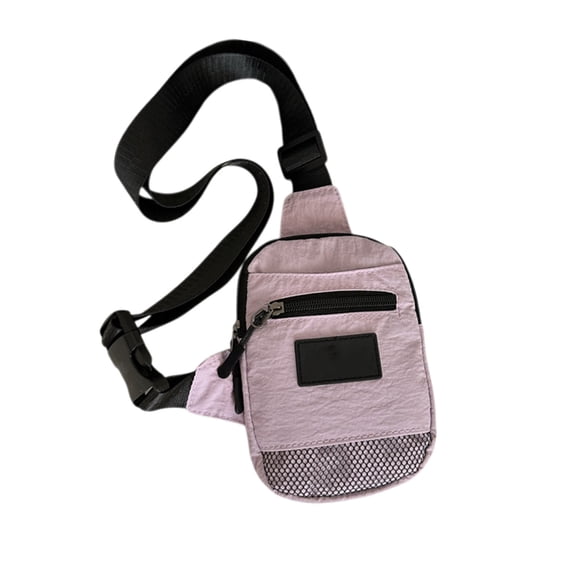 Multifunctional Minimalist Chest Bag,Polyester Mini Crossbody Sling Bag,Outdoor Travel Commute Backpack,Lightweight Phone Storage Bag,Adjustable Elastic Strap Organizer,Layered Pocket Carry Bag