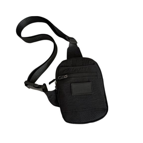 Multifunctional Minimalist Chest Bag,Polyester Mini Crossbody Sling Bag,Outdoor Travel Commute Backpack,Lightweight Phone Storage Bag,Adjustable Elastic Strap Organizer,Layered Pocket Carry Bag