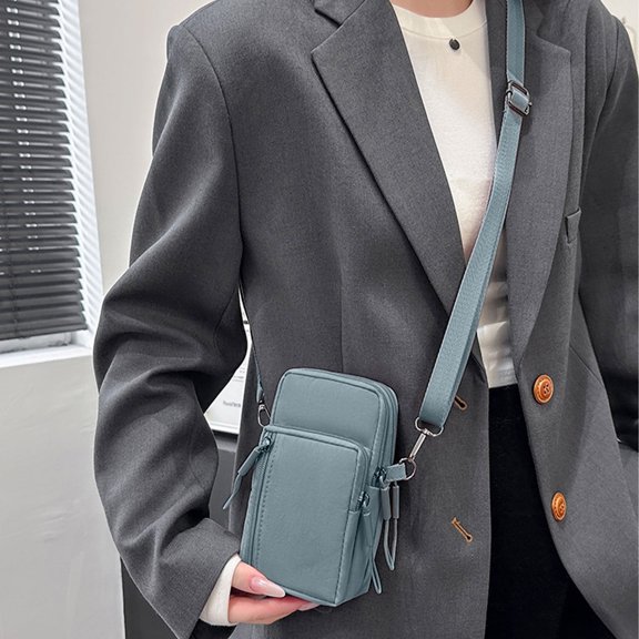 Multifunctional Mobile Phone Wrist Bag Crossbody Backpack | Oxford Cloth | Travel Organizer with Adjustable Strap • Multiple Colors • 17x9x6cm • Lightweight, Durable, Layered Pockets